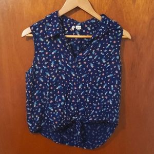 Pineapple and Orange Fruit Crop Top